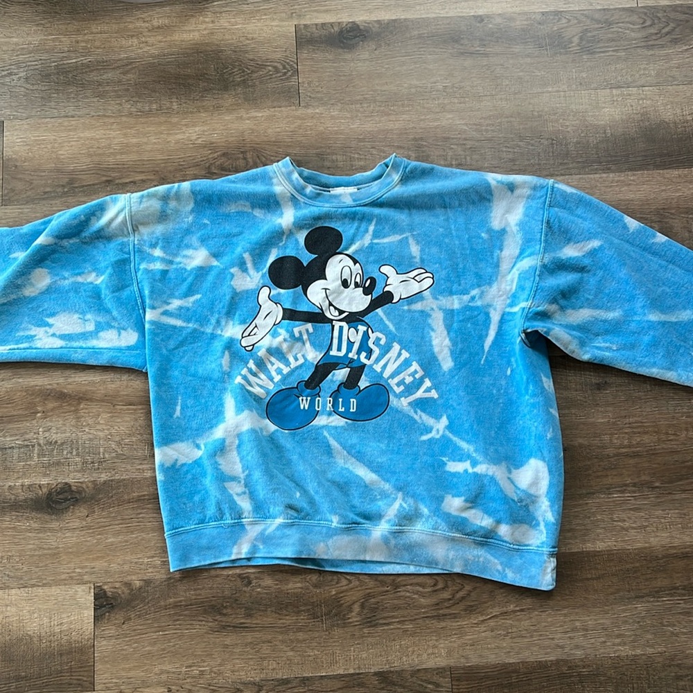 Bleach Dyed Walt Disney World Mickey Sweatshirt- Size XXL